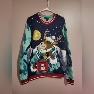 Stylish Deer Sweater - Multicolor